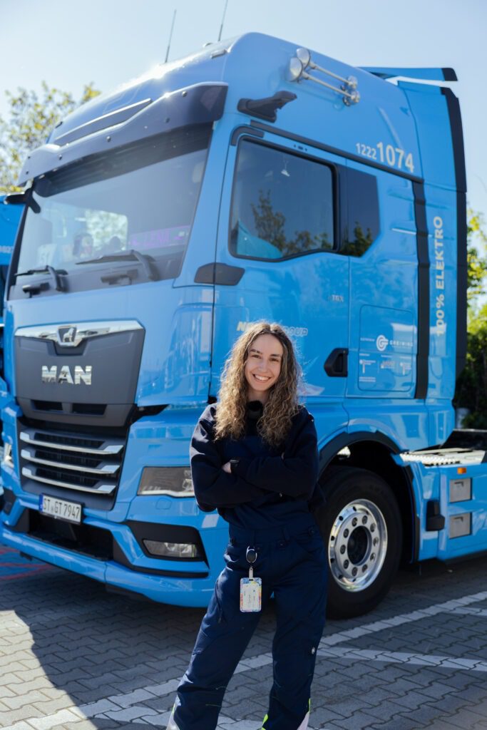 Lena Gerlach, truck driver at Nagel-Group